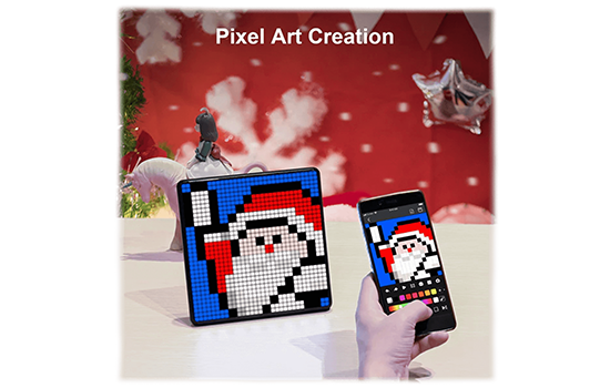 Display de Pixel Art PIXOO Divoom, Painel led 16x16 Bluetooth, Black